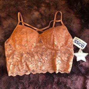 NWT!! Lace Criss Cross Bralette